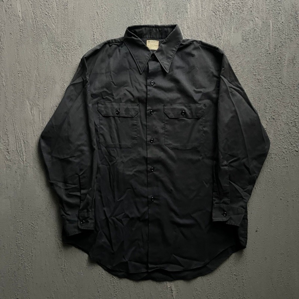 Vintage Big Mac Button Up Shirt XL Gray 1970s Workwear Penn-Prest